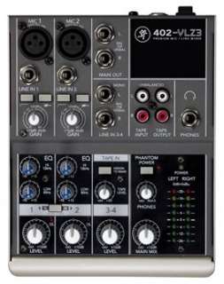 Mackie 402 VLZ3 4 channel Compact Analog Mixer with 2 XDR2 Mic Inputs 