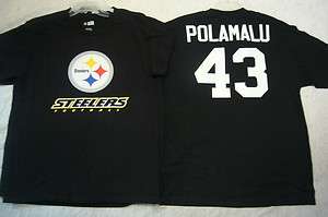2397 Mens 100% Licensed NFL Apparel Steelers TROY POLAMALU Jersey 