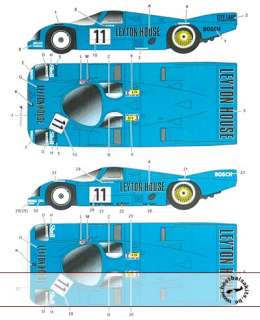   LE MANS 87 88 89 decal set for Tamiyas 1/24
