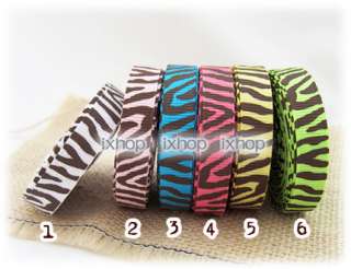   Zebra Stripe (17 Colors U PICK) Grosgrain Ribbon 7100/99 x101  