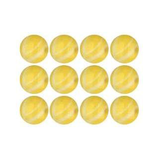  Yellow White Opaque Swirl Czech Glass Round Beads 4mm 