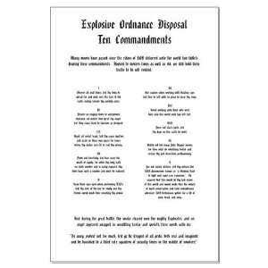  EOD Ten Commandments 23x35 Military Large Poster by 