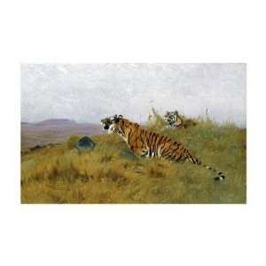    Wilhelm Kuhnert   Tigers Stalking Their Prey Giclee