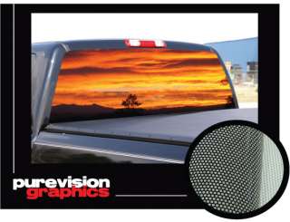 SUNRISE 22x 65  Rear Window Graphic sunset truck suv  