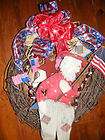 FOURTH OF JULY DOOR WREATH ABE BOW FLAGS NECKLACE MORE