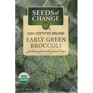   Organic Early Green Broccoli Seeds   500 mg Patio, Lawn & Garden
