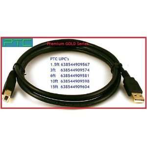   PTC Premium GOLD Series USB2.0 CERTIFIED A B Device cable Electronics