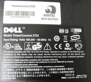 Dell PowerConnect 2724 24 Port Gigabit Ethernet Web Managed Switch 