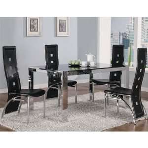  Coaster Furniture Broward Glass Dining Room Set 120280 dr 