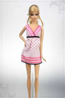 D2754 BN Pink Fashion Casual Wear Dress for Barbie FR  