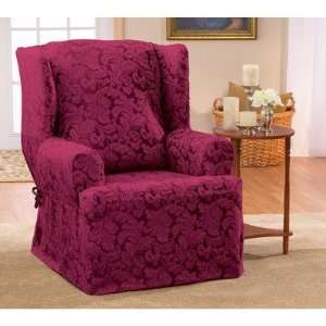  Scroll Classic Fit Wing Chair Slipcover (T Cushion)