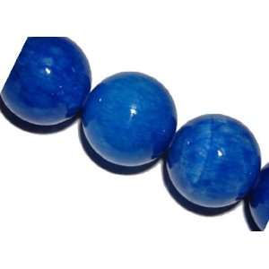  Dark blue jade round beads, 22mm, sold per 16 inch strand 