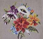 27 PREWORKED Needlepoint Pretty OLD FASHIONED ROSE  