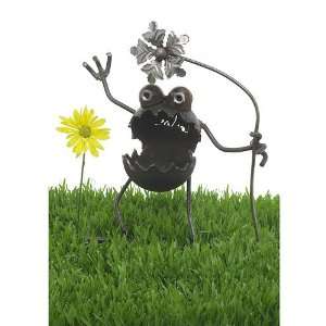  Gnome Be Gone With Flower Yard Sculpture Patio, Lawn 