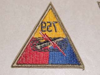 WWII US ARMY 759TH BATTALION TANK ARMOR PATCH INSIGNIA ARMORED BULGE 