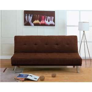   NEW CONTEMPORARY MICROFIBER SOFA BED, #7210, BROWN Furniture & Decor