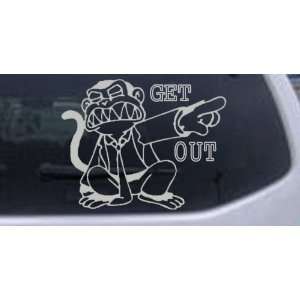  Evil Monkey Get Out Cartoons Car Window Wall Laptop Decal 