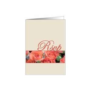  R.S.V.P, RSVP, Wedding Acknowledgement Card With Roses 