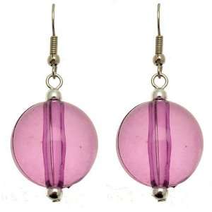  Acosta Jewellery   Purple Transparent Glass Bead  Large 