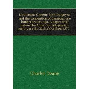  Lieutenant General John Burgoyne and the convention of 