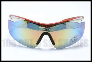WRAP Around Sports Sunglasses Baseball Fishing RED w/ Revo Lenses