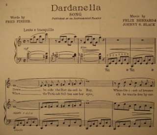 Vintage 1919 DARDANELLA Sheet Music BERNARD & BLACK (O)  