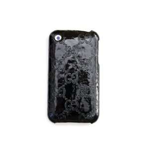  Leather Black Charol iPhone 3g 3gs HardShell Case Cover 