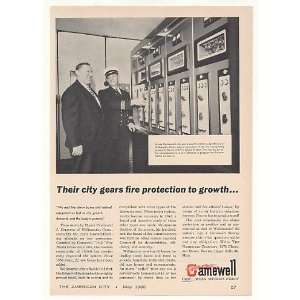  1960 Willimantic CT Gamewell Fire Alarm System Print Ad 