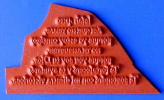 ISAIAH 4110 in SPANISH bible verse UM rubber stamp #11  