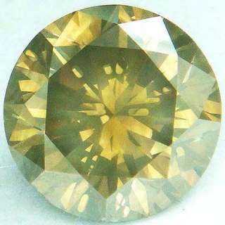SPARKLING YELLOW GREEN DIAMOND ROUND BRILLIANT 3.56 CTS  