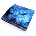 blue ps3 console  