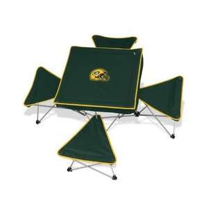 North Pole Green Bay Packers Folding Table and Stool