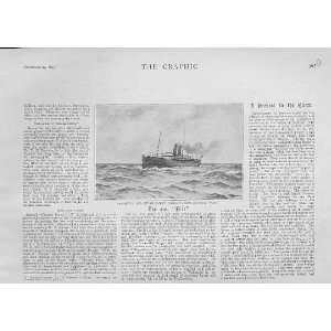 Royal Mail Steam Packet Nile Old Prints Ships 1893