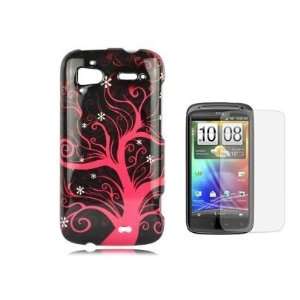  HTC Sensation 4G Hard Shell Front/Back Phone Case Red Tree 