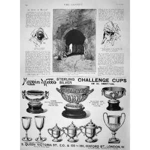   1894 Gateway Kasbah Fortress Mequinez Mappin Webb Cups