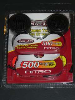Pair Of 500 Watts Nitro BMW 309 Soft Dome Car Tweeters With Built in 