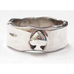  Spades Silver Band Ring (Size 8.5) 