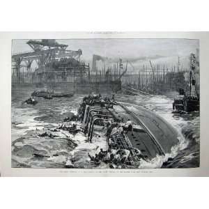   1883 Disaster Ship Launch River Clyde Sinking Daphne