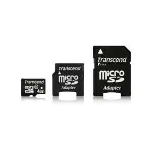  4GB microSDHC6 w/ mini & SD adap