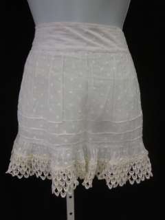 JUICY COUTURE White Pleated Cutout Design Skirt Sz 8  