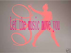 Let The Music Move You   Vinyl Wall Art Decals Words  