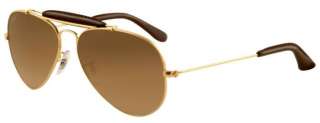 Ray Ban 3422Q Aviator Polarized Sunglasses Gold Brown or Gold Green 