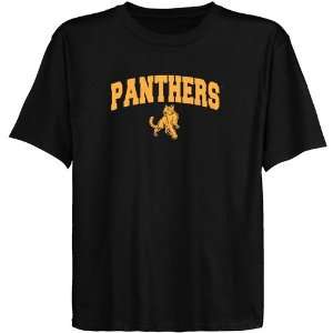  Adelphi University Panthers Youth Black Logo Arch T shirt 
