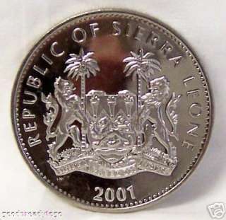 SIERRA LEONE AFRICAN BIG 5 CAPE BUFFALO CUNI 01 COIN  