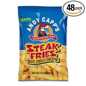 Andy Capp Hot Chili & Cheese Fries, 1.5 Ounce Bags (Pack of 48)