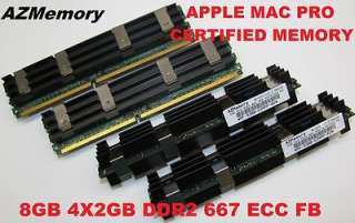 8GB 4X2GB APPLE MAC PRO 1,1 2,1 MEMORY DDR2 667MHz FULLY BUFFERED FB 
