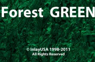 Forest GREEN Tint PAUA ABALONE VENEER 5x9 Gibson EPI  