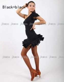 New latin salsa tango chacha ballroom dance dress top + skirt dance 