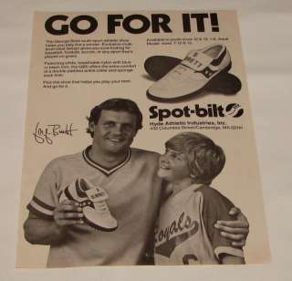 1982 GEORGE BRETT Spot Bilt shoes ad page ~ Kansas City Royals  
