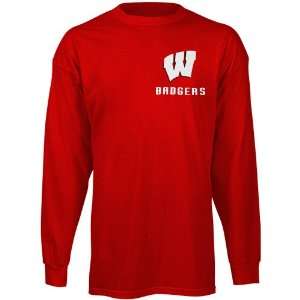  Wisconsin Badgers Cardinal Keen Long Sleeve T shirt 